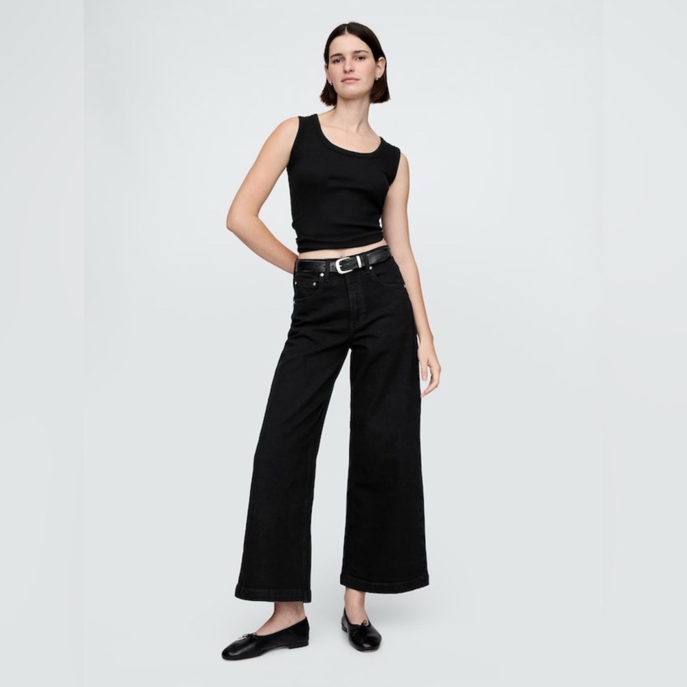 GAP High Rise Stride Ankle Black Jeans NWT